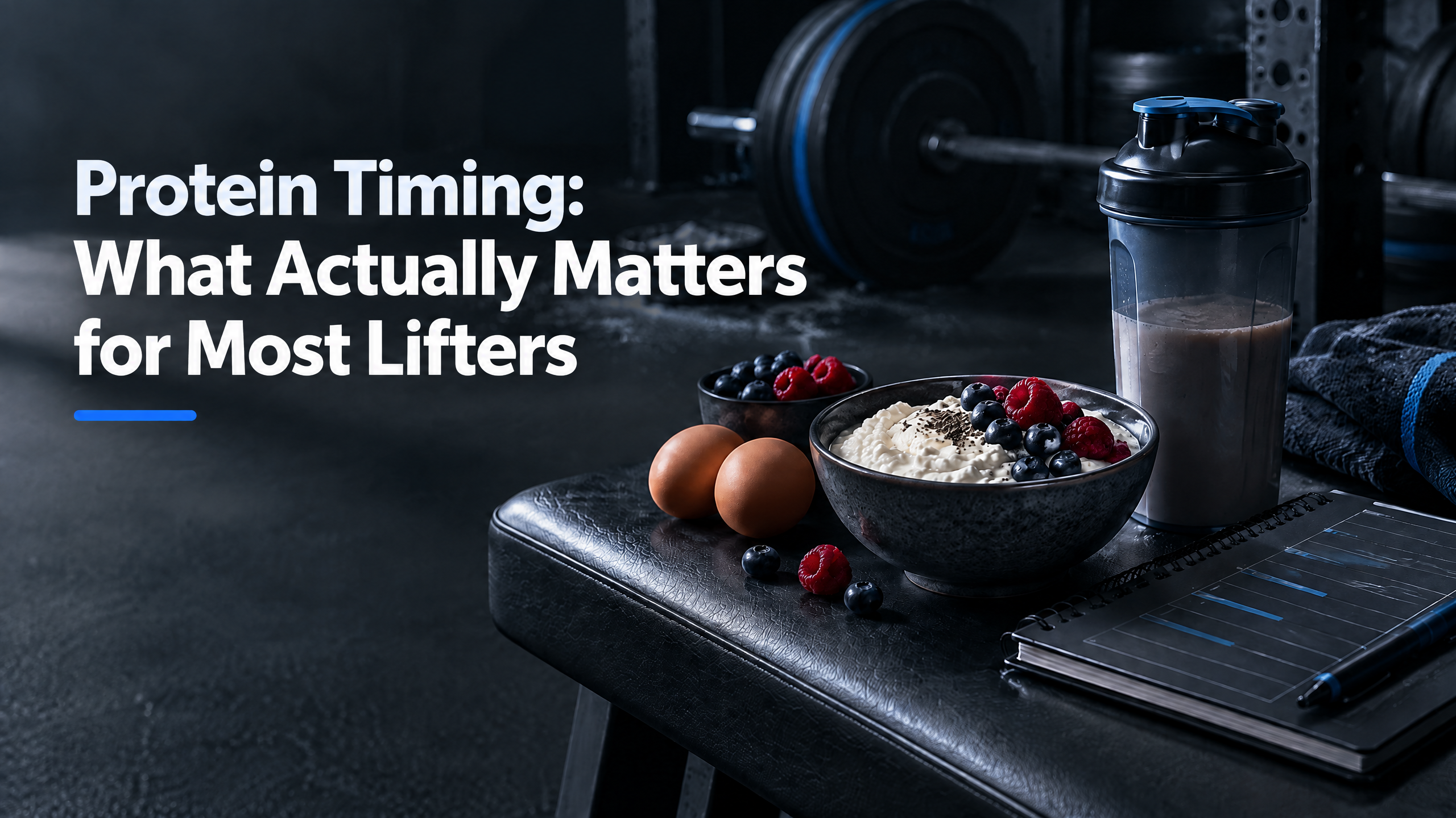 Protein Timing: What Actually Matters for Most Lifters — Hyprform blog cover image