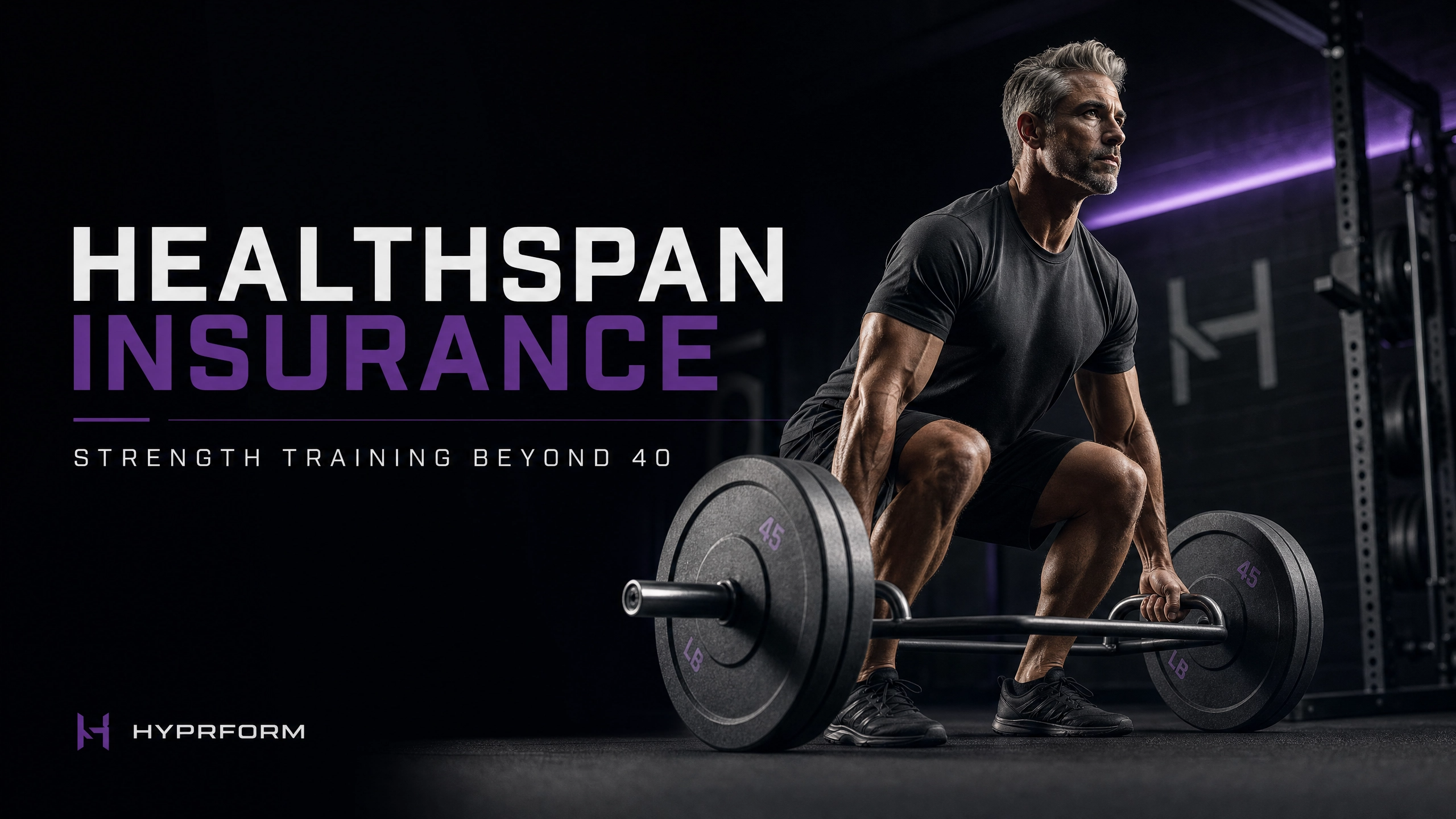 Longevity Strength Training for 40+: Build Muscle That Lasts — Hyprform blog cover image