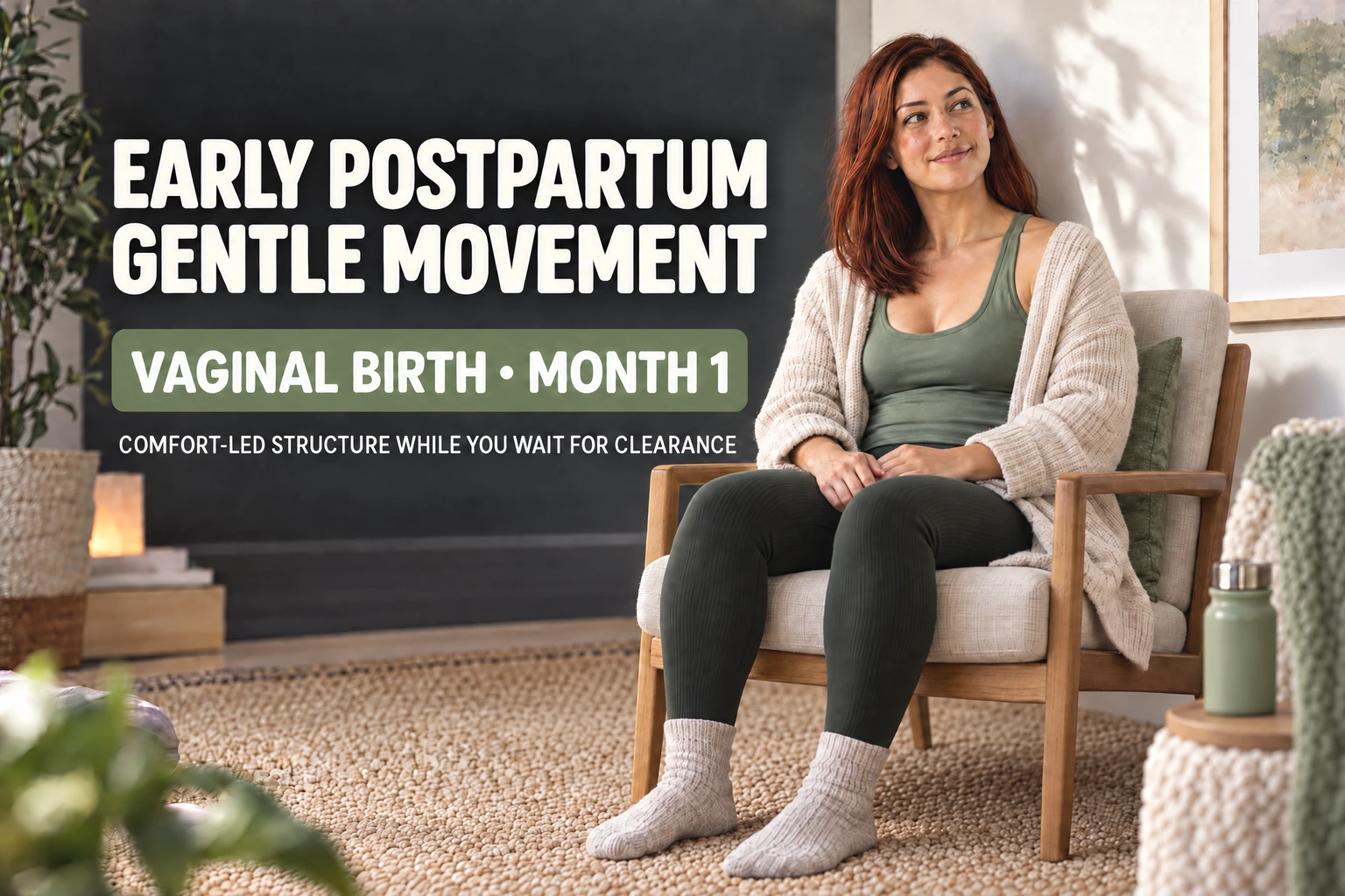 Postpartum Early Gentle Movement — Vaginal Birth (Month 1) — 4 weeks, postpartum level, womens physique workout program | Hyprform
