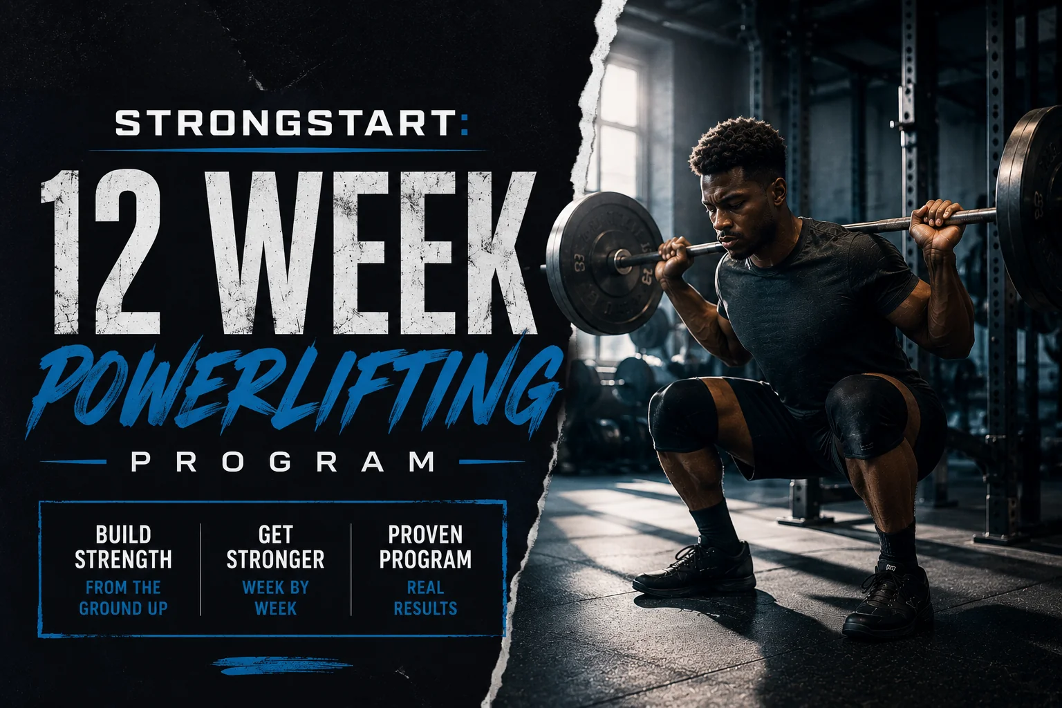 StrongStart: Beginner Powerlifting — 12 weeks, beginner level, powerlifting workout program | Hyprform
